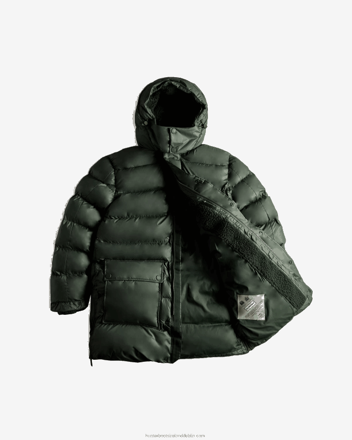 Men Hunter Insulated Rubberized Puffer Coat Arctic Moss Green 68TN2X615