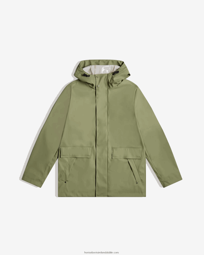 Men Hunter Lightweight Waterproof Rain Jacket Lichen Green 68TN2X602