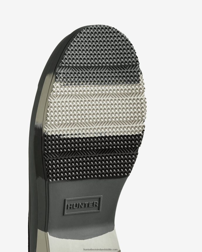 Men Hunter PLAY Striped Sole Clogs Black/White Willow/Urban Grey 68TN2X583