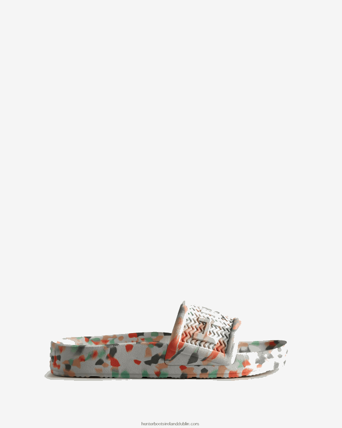 Men Hunter BLOOM Marble Slides White 68TN2X581