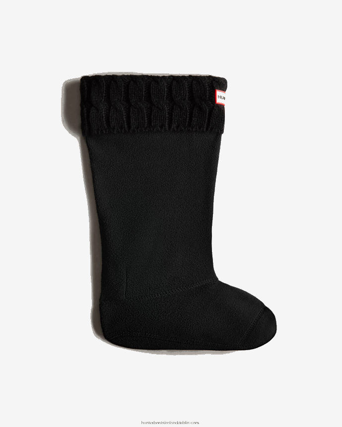Women Hunter 6 Stitch Cable Knitted Cuff Tall Boot Socks Black 68TN2X474
