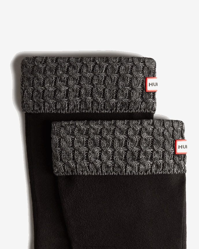 Women Hunter Recycled 6 Stitch Knitted Cuff Wide Tall Boot Socks68TN2X410