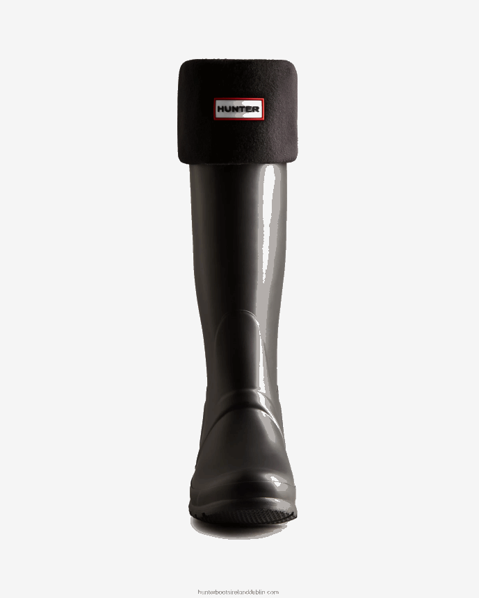 Women Hunter Recycled Fleece Cuff Wide Tall Boot Socks Black 68TN2X487