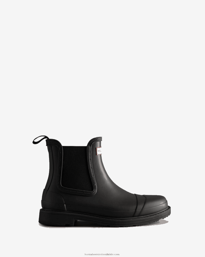 Women Hunter Commando Chelsea Boots Black 68TN2X26