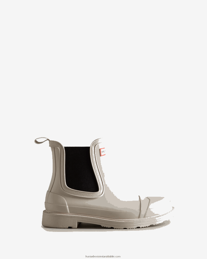 Women Hunter Commando Chelsea Boots Cast Pale Grey 68TN2X27