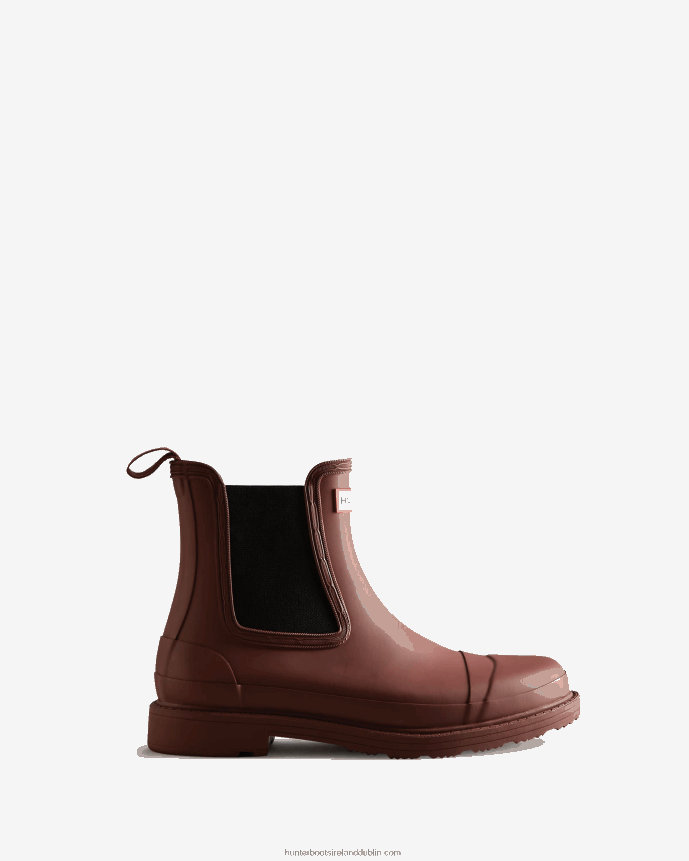 Women Hunter Commando Chelsea Boots Muted Berry 68TN2X174