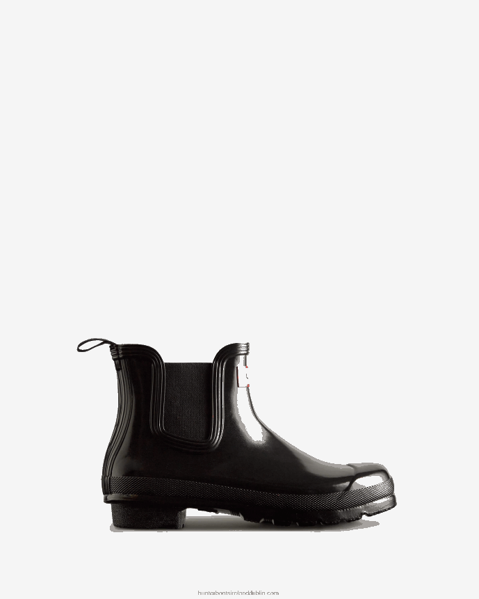 Women Hunter Original Gloss Chelsea Boots Black 68TN2X39
