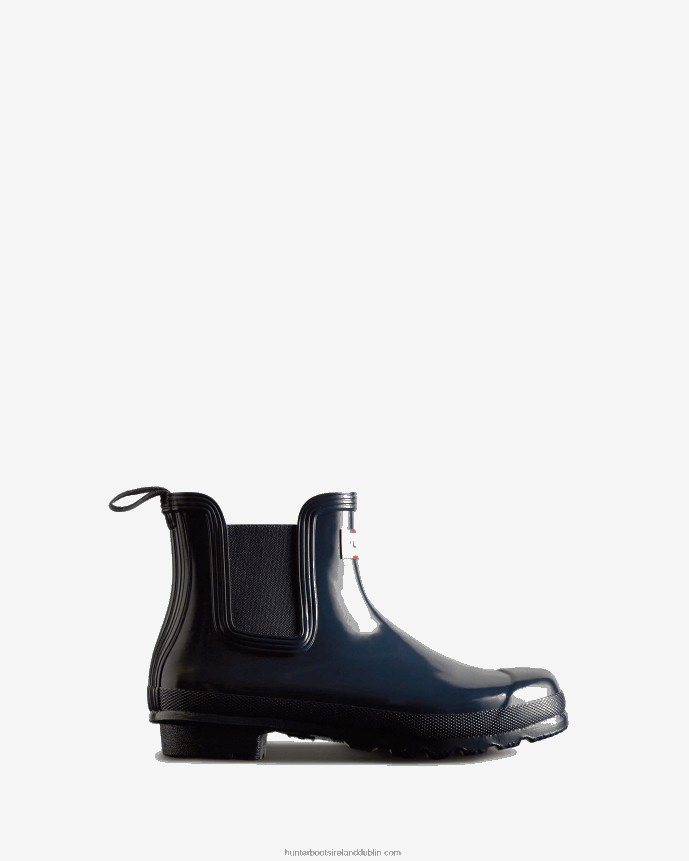 Women Hunter Original Gloss Chelsea Boots Navy 68TN2X216