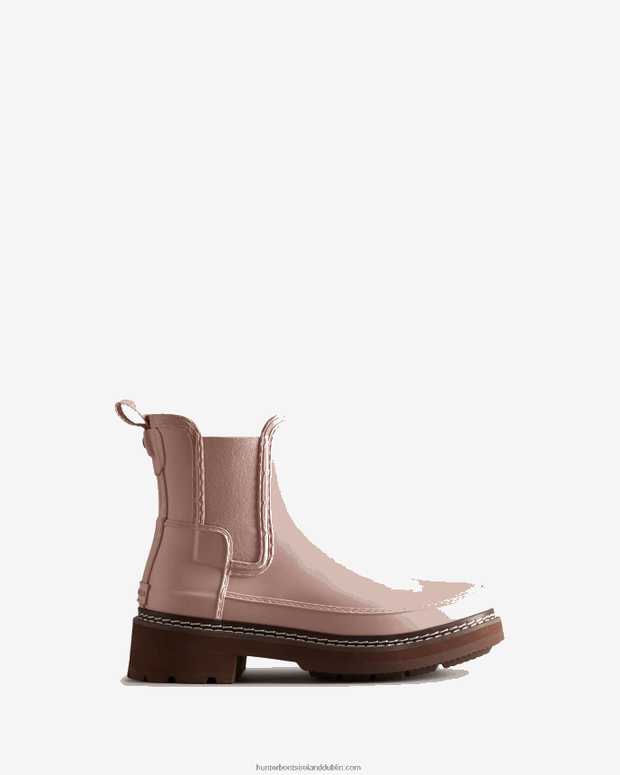 Women Hunter Refined Stitch Detail Chelsea Boots Azalea Pink 68TN2X218