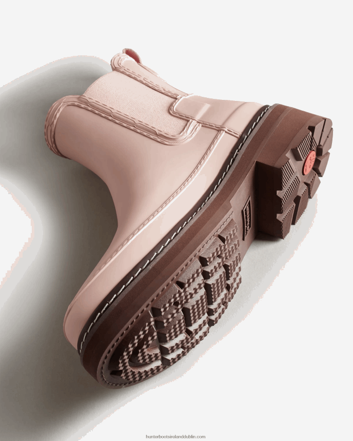 Women Hunter Refined Stitch Detail Chelsea Boots Azalea Pink 68TN2X218