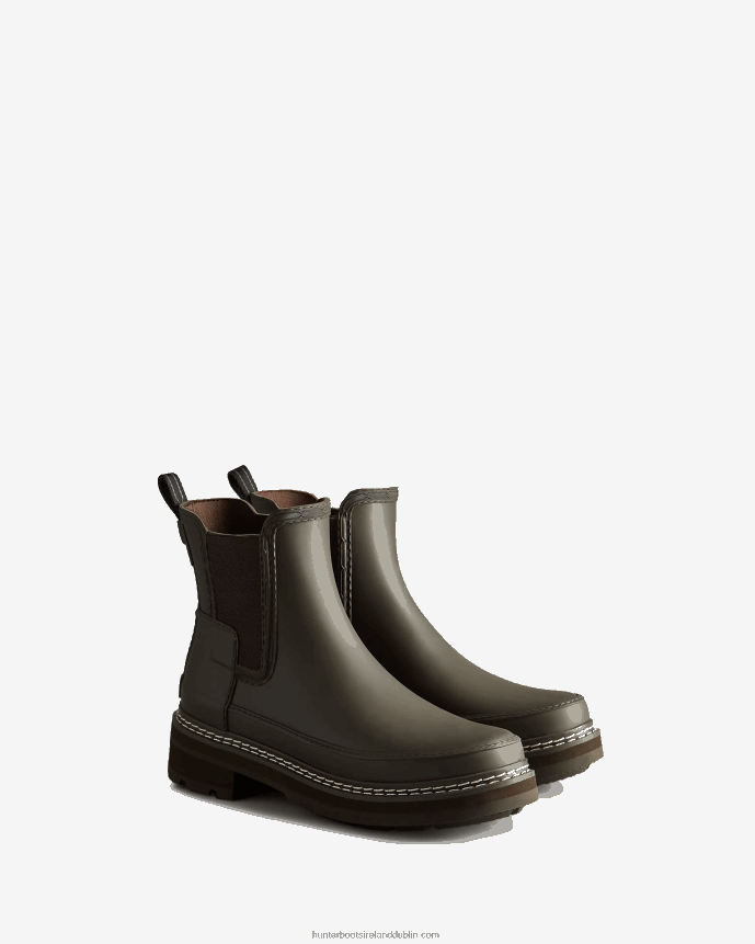 Women Hunter Refined Stitch Detail Chelsea Boots Bitter Chocolate 68TN2X313