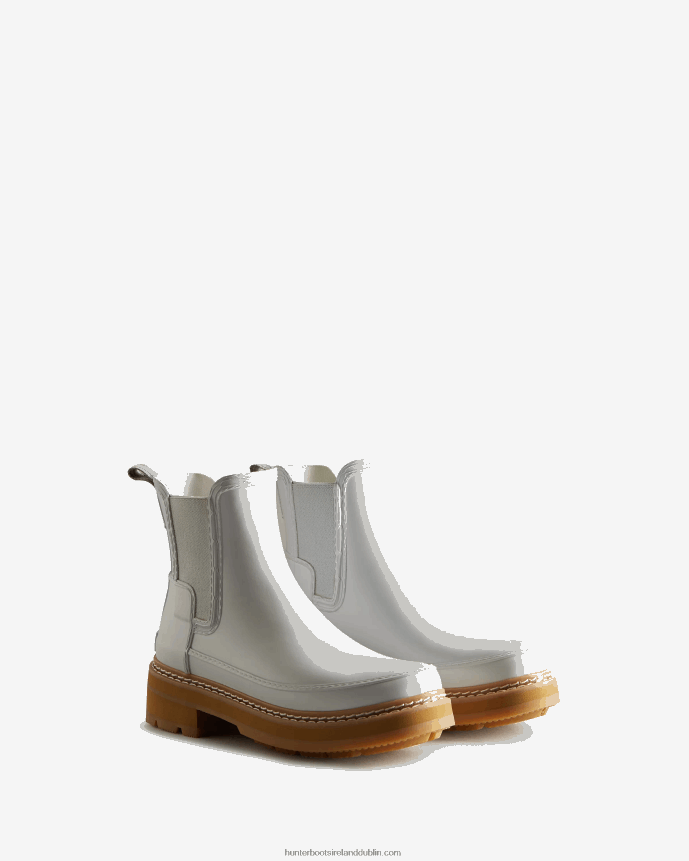 Women Hunter Refined Stitch Detail Chelsea Boots Spurrey White 68TN2X219