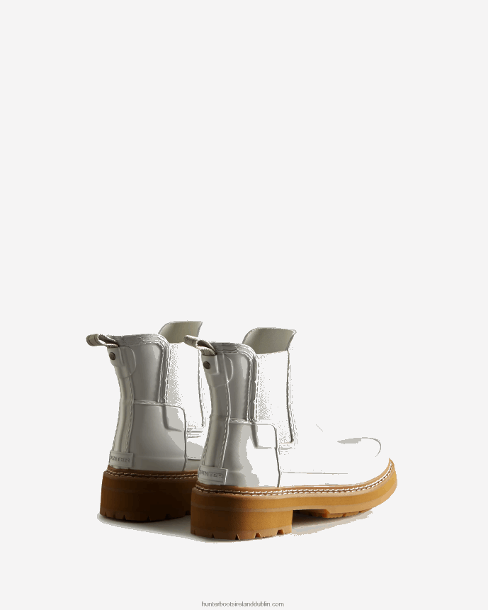 Women Hunter Refined Stitch Detail Chelsea Boots Spurrey White 68TN2X219