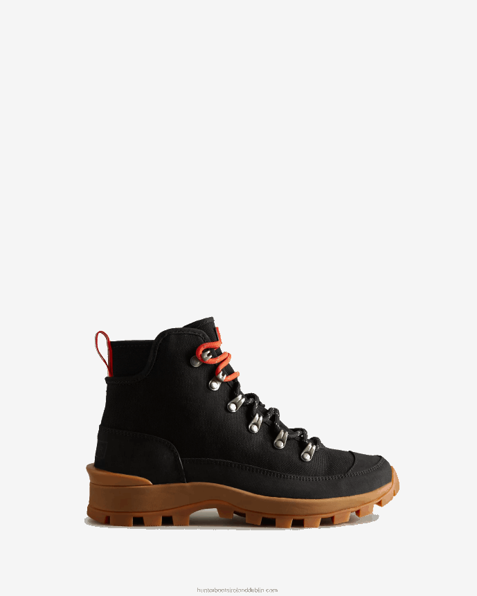 Women Hunter Canvas Desert Commando Boots Black 68TN2X117