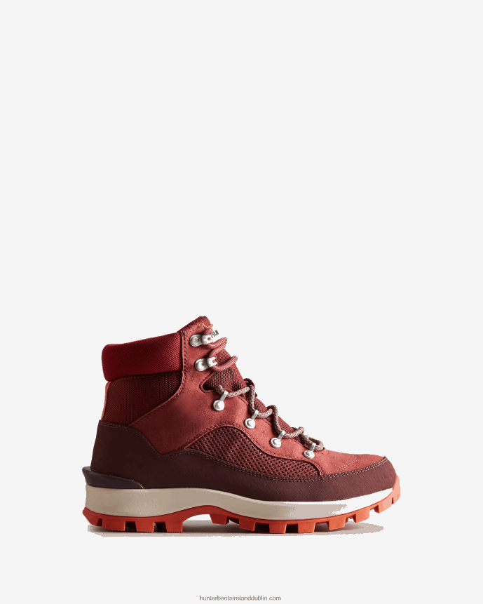 Women Hunter Explorer Insulated Lace-Up Commando Boots Muted Berry/Ruskea Brown/Fall Red 68TN2X272