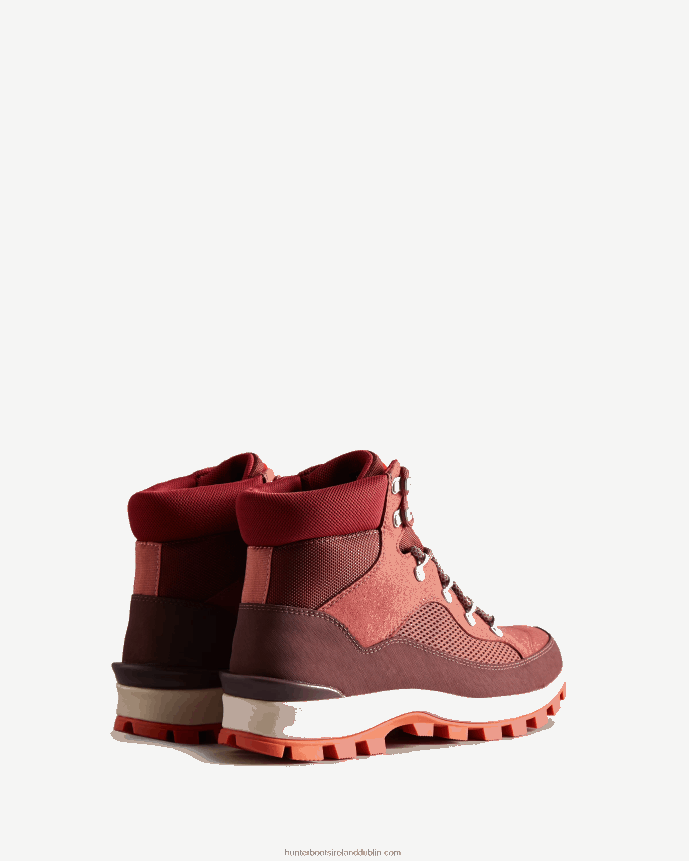 Women Hunter Explorer Insulated Lace-Up Commando Boots Muted Berry/Ruskea Brown/Fall Red 68TN2X272