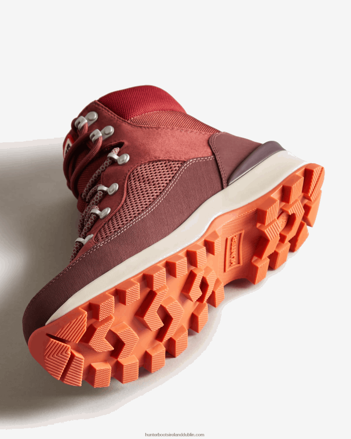 Women Hunter Explorer Insulated Lace-Up Commando Boots Muted Berry/Ruskea Brown/Fall Red 68TN2X272