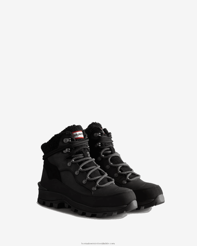 Women Hunter Explorer Insulated Lace-Up Leather Commando Boots Black 68TN2X298