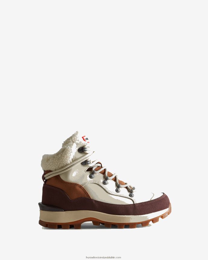 Women Hunter Explorer Insulated Lace-Up Leather Commando Boots White Willow/Tan/Ruskea Brown 68TN2X271