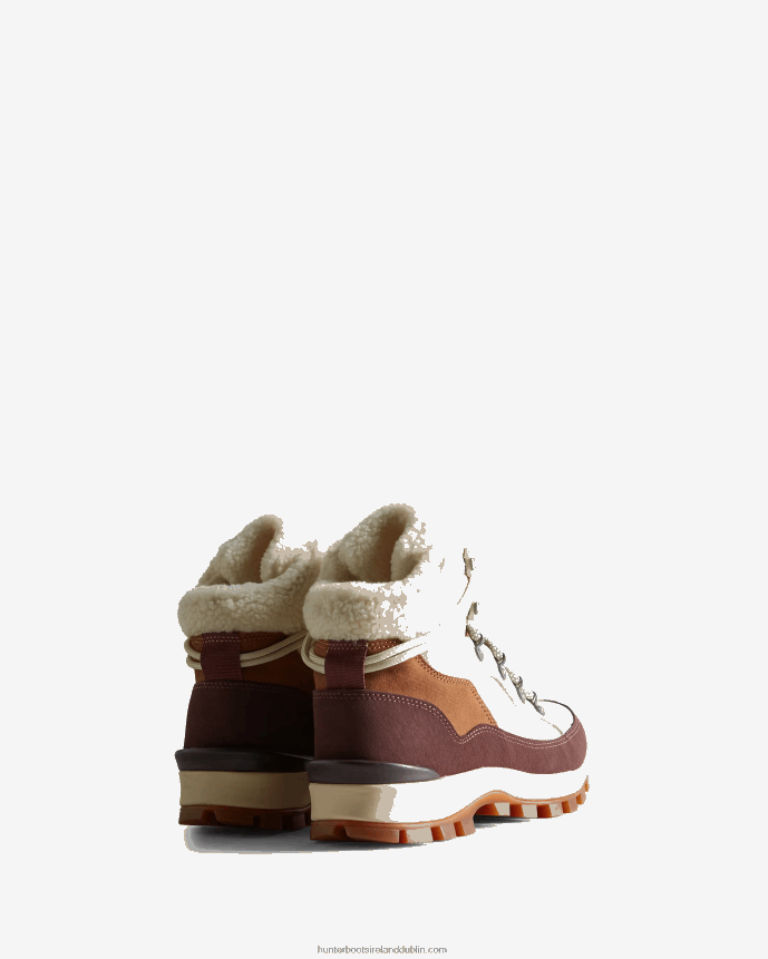 Women Hunter Explorer Insulated Lace-Up Leather Commando Boots White Willow/Tan/Ruskea Brown 68TN2X271
