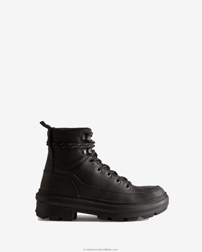 Women Hunter Rebel Explorer Leather Commando Boots Black 68TN2X153