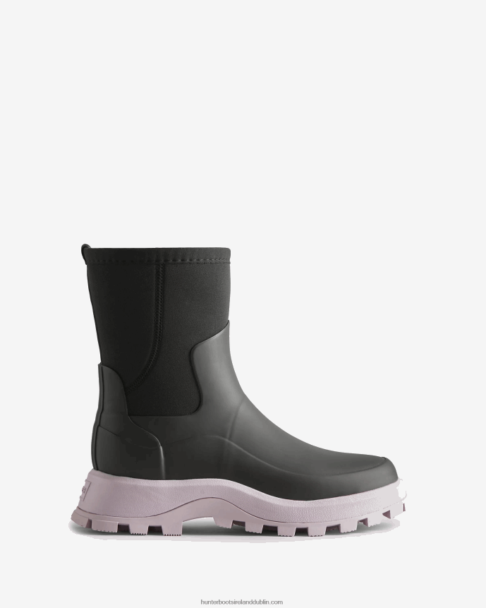 Women Hunter City Explorer Short Neoprene Boots Black/Tempered Mauve 68TN2X163