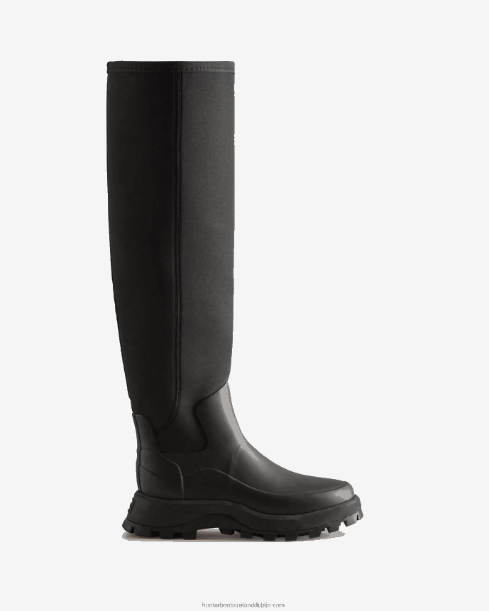 Women Hunter City Explorer Tall Neoprene Boots Black 68TN2X196