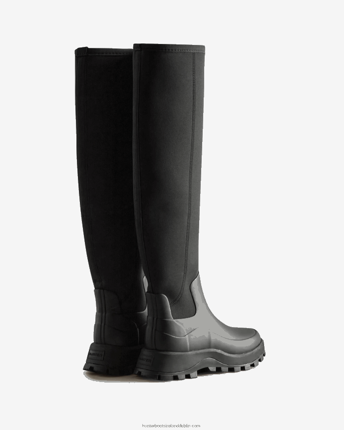 Women Hunter City Explorer Tall Neoprene Boots Black 68TN2X196