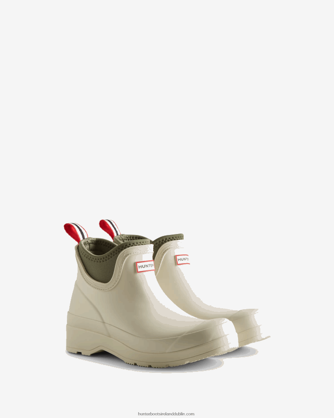 Women Hunter Play Neoprene Chelsea Boots Shaded White/Lichen Green 68TN2X4