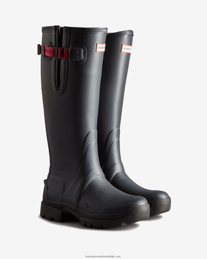 Women Hunter Balmoral Adjustable 3mm Neoprene Rain Boots Navy/ Peppercorn 68TN2X69