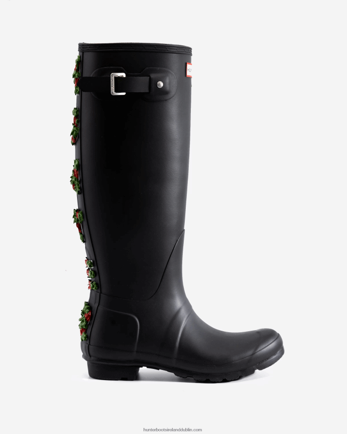 Women Hunter CLUB BUM Backstrap Tall Rain Boots Black 68TN2X230