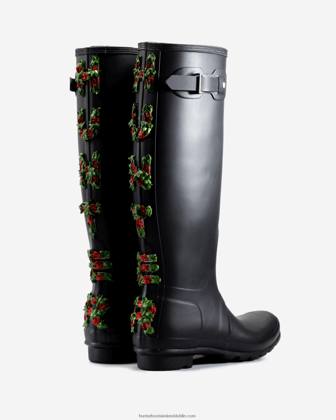 Women Hunter CLUB BUM Backstrap Tall Rain Boots Black 68TN2X230