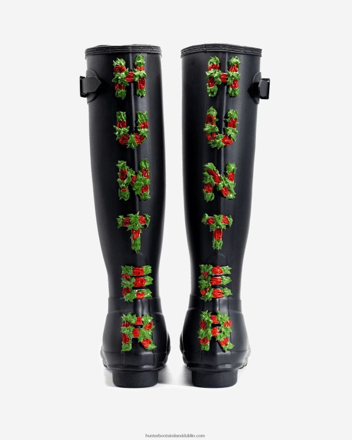 Women Hunter CLUB BUM Backstrap Tall Rain Boots Black 68TN2X230