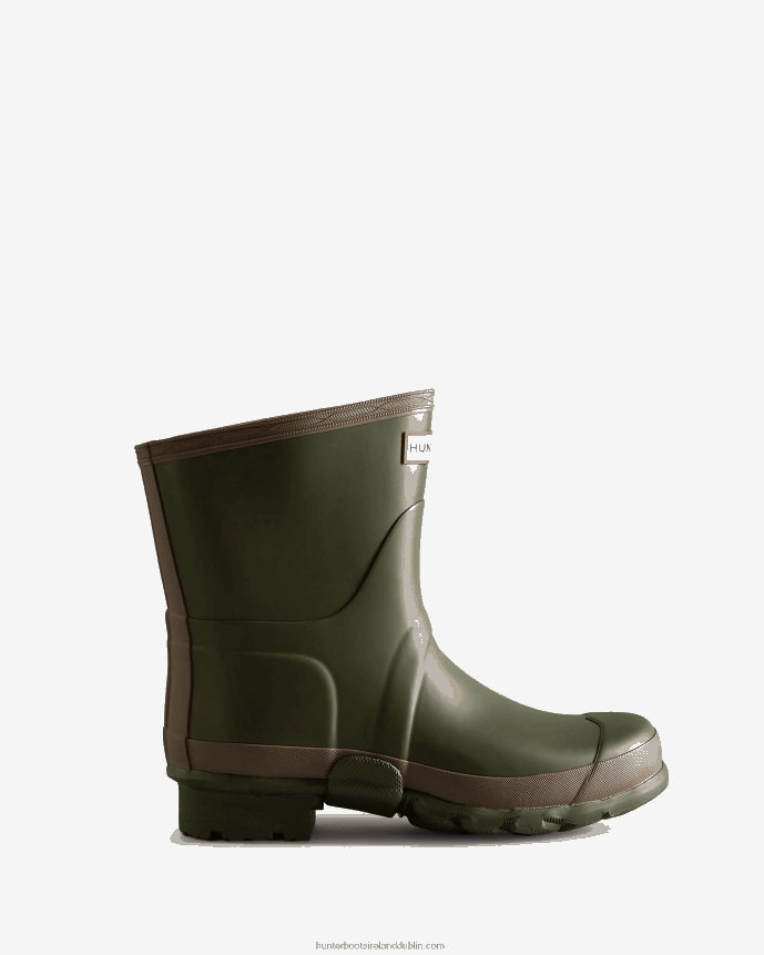Women Hunter Gardener Short Rain Boot Dark Olive/Clay 68TN2X81