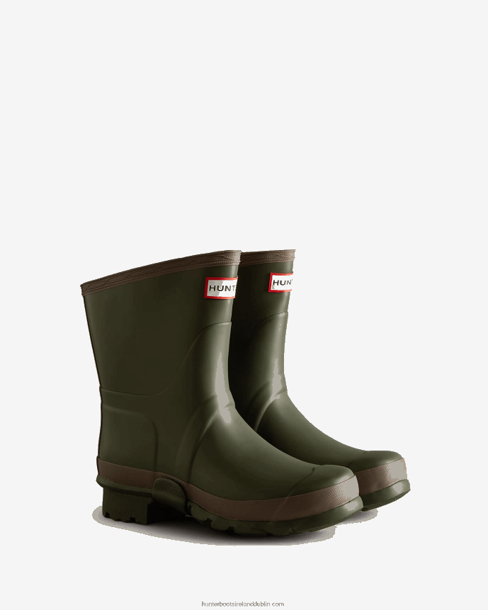 Women Hunter Gardener Short Rain Boot Dark Olive/Clay 68TN2X81