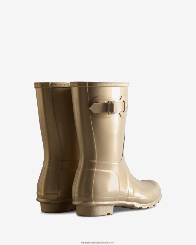 Women Hunter Nebula Short Rain Boots Pale Gold 68TN2X156