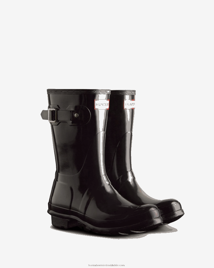 Women Hunter Original Short Gloss Rain Boots Black 68TN2X15
