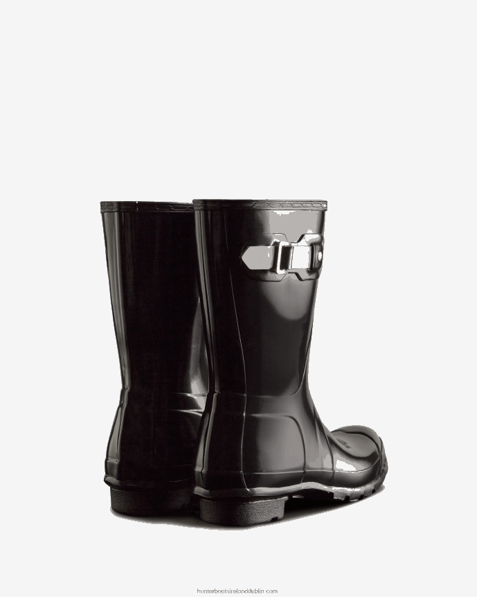 Women Hunter Original Short Gloss Rain Boots Black 68TN2X15