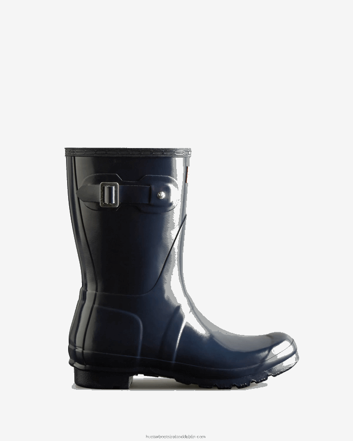 Women Hunter Original Short Gloss Rain Boots Navy 68TN2X75