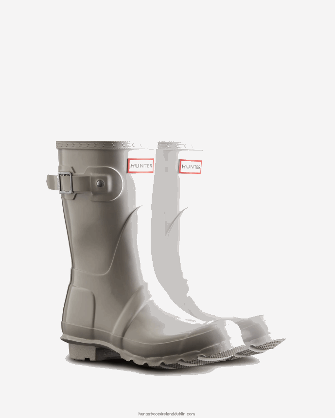 Women Hunter Original Short Gloss Rain Boots White 68TN2X210