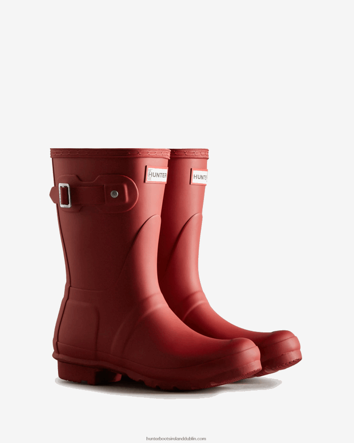 Women Hunter Original Short Rain Boots Military Red 68TN2X19