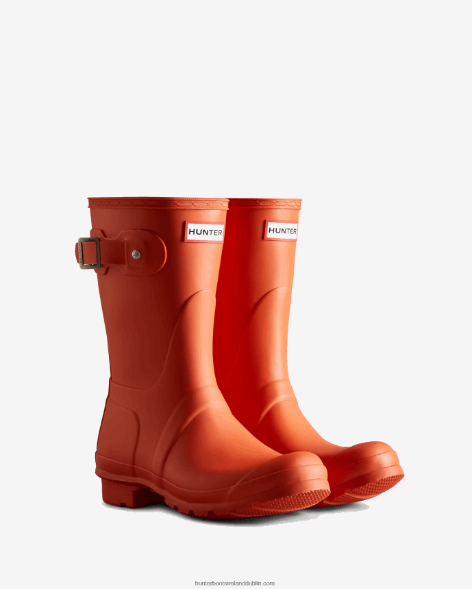 Women Hunter Original Short Rain Boots Rorbu Rust 68TN2X171