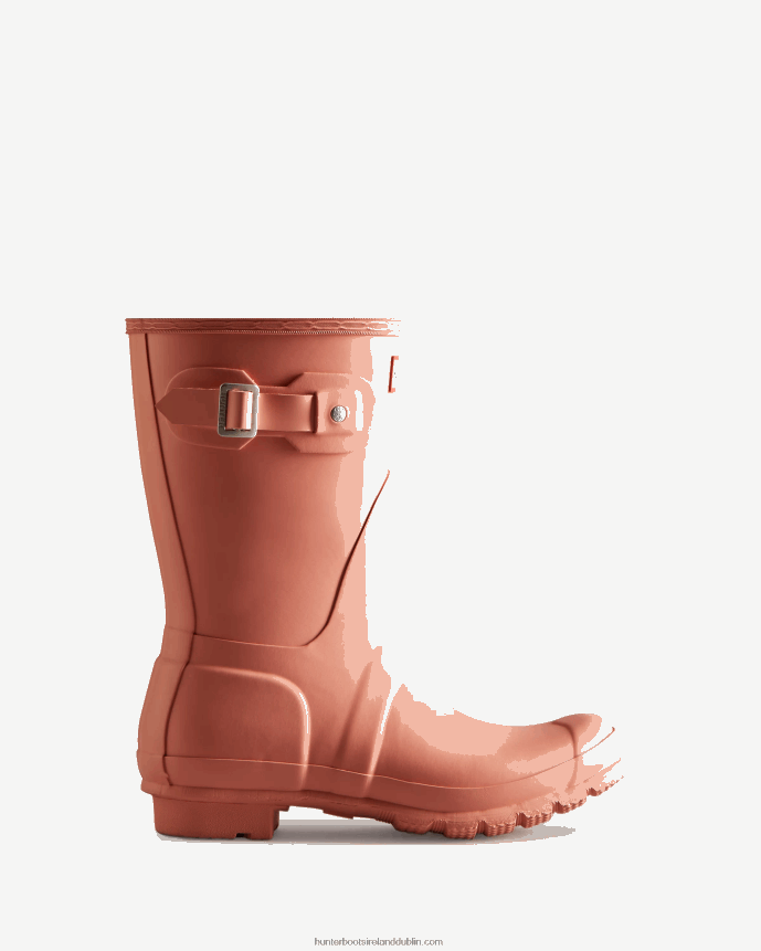 Women Hunter Original Short Rain Boots Rough Pink 68TN2X172