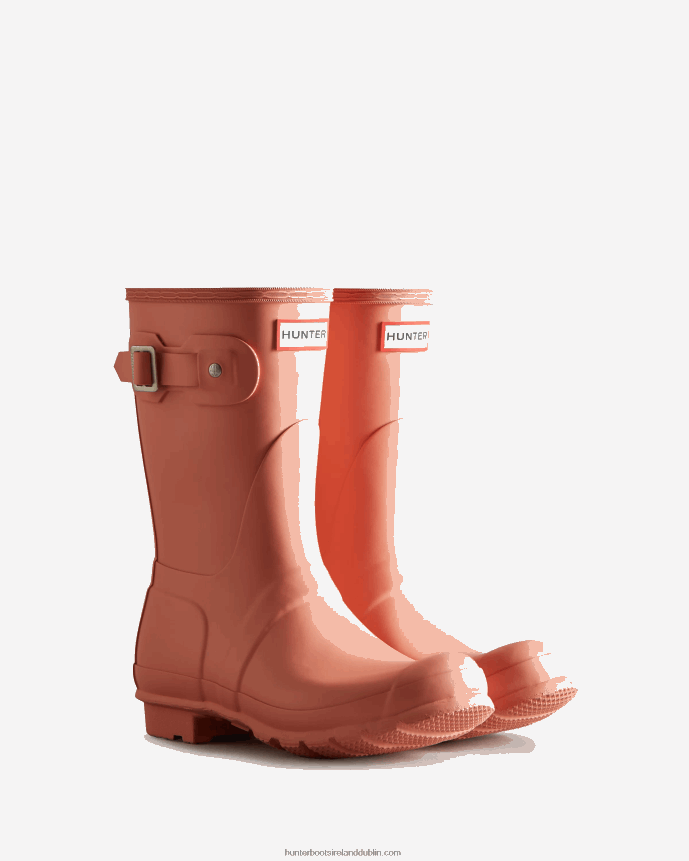Women Hunter Original Short Rain Boots Rough Pink 68TN2X172