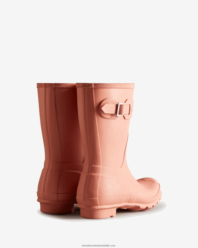 Women Hunter Original Short Rain Boots Rough Pink 68TN2X172