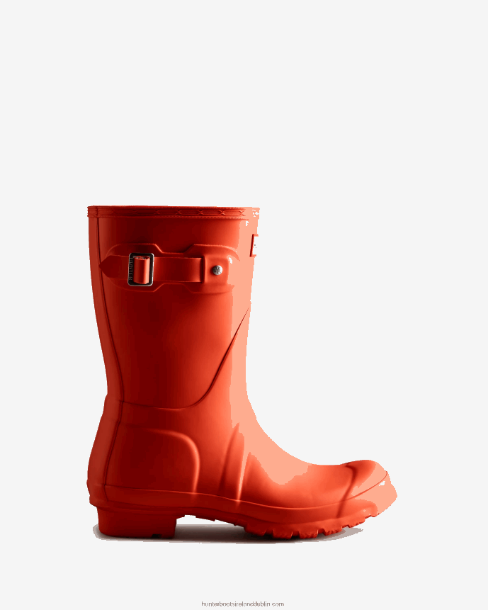 Women Hunter Original Short Rain Boots Sun-Cup Orange 68TN2X306