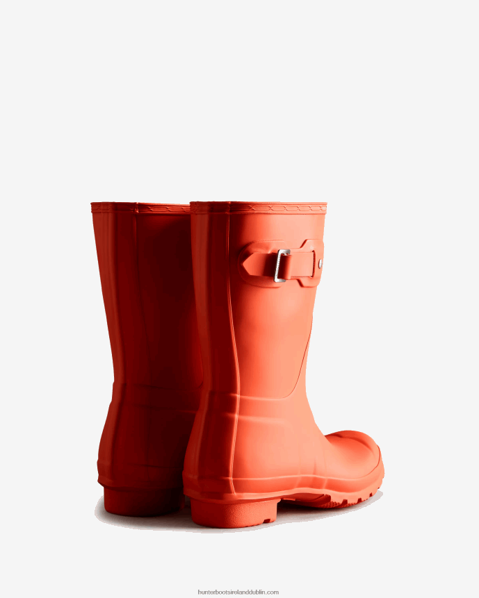 Women Hunter Original Short Rain Boots Sun-Cup Orange 68TN2X306