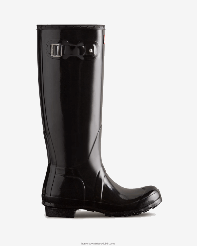 Women Hunter Original Tall Gloss Rain Boots Black 68TN2X55