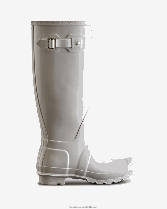 Women Hunter Original Tall Gloss Rain Boots White 68TN2X223