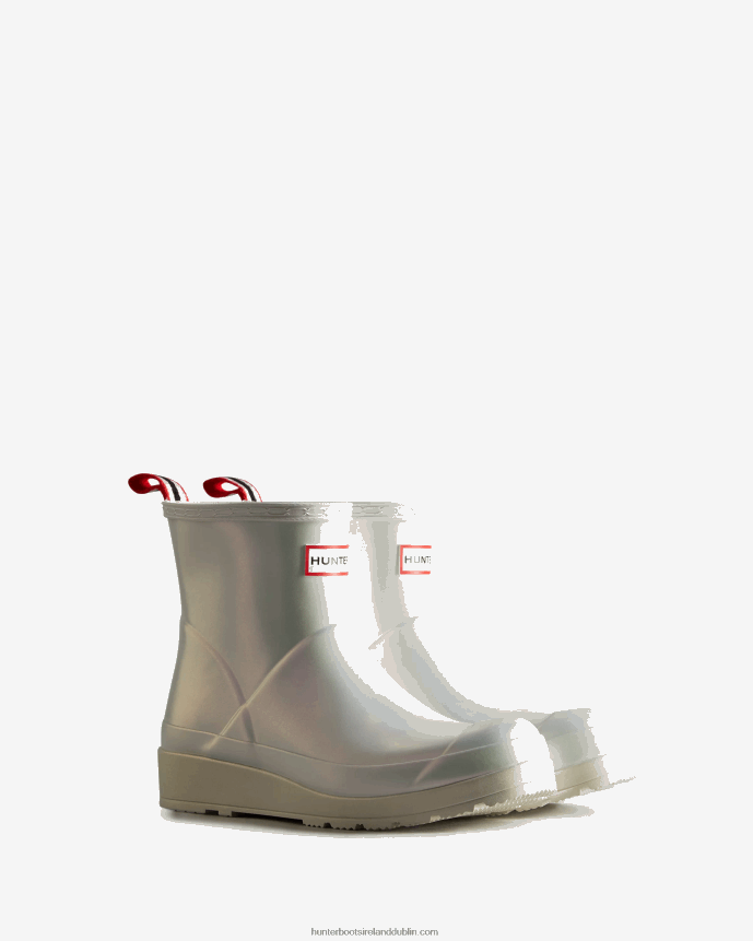 Women Hunter Play Short Nebula Rain Boots Silver 68TN2X31